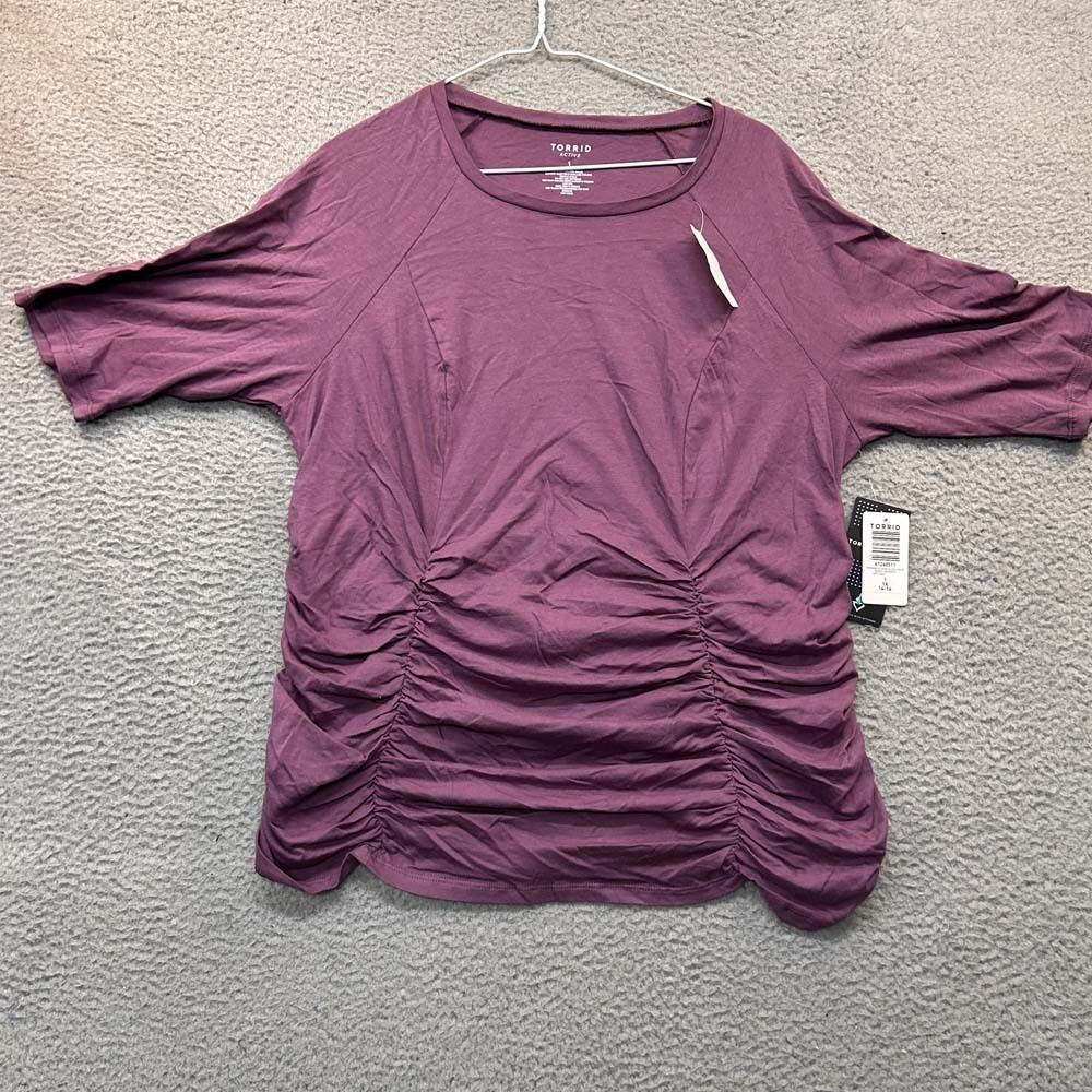 Torrrid Blouse T-Shirt Womens  Size Extra Large Tee Shirt Elastic Sides NWT